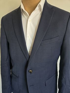 Baumler Navy Single-Breasted Sport Coat - Classic Tailored Blazer